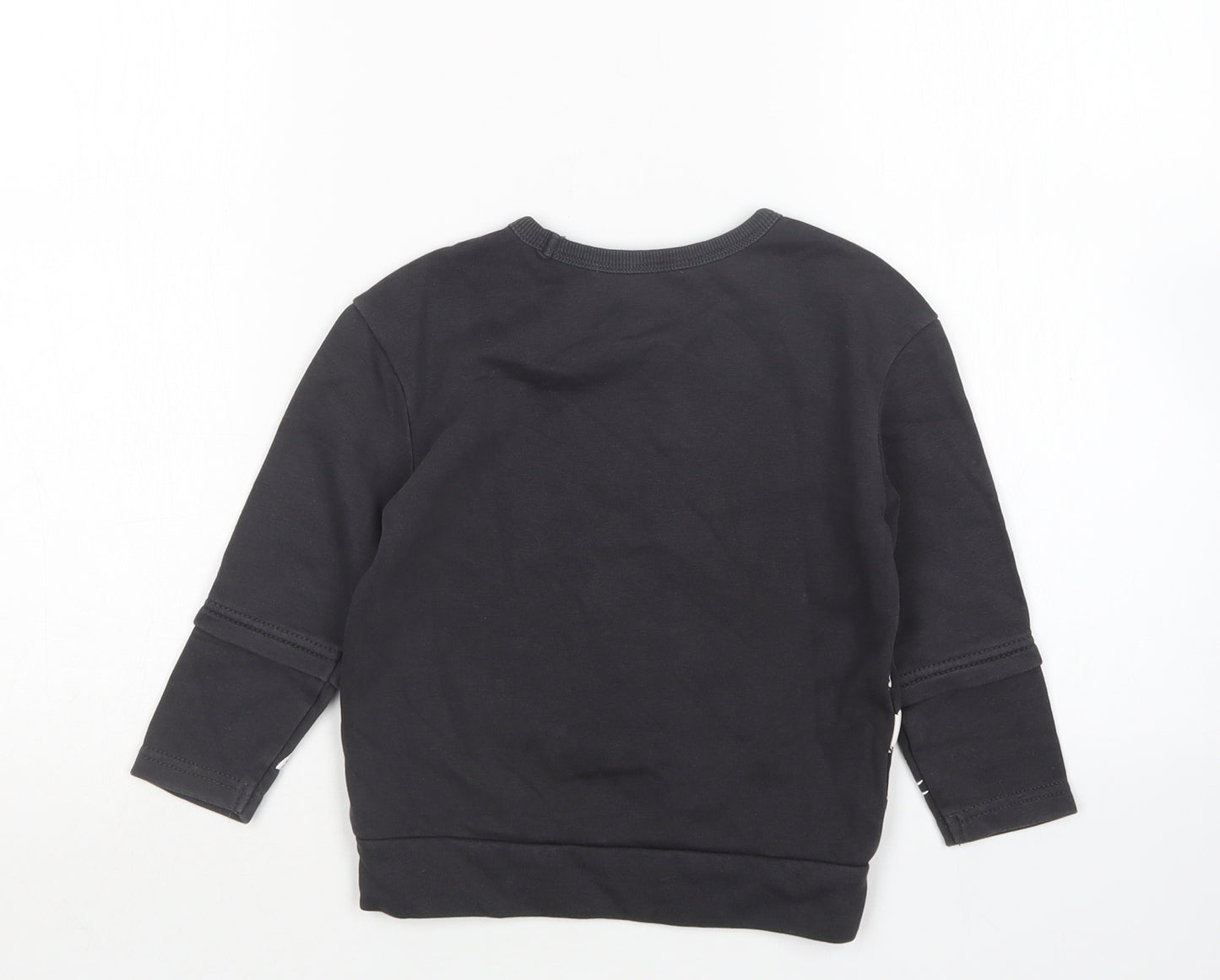 George Boys Grey Round Neck  Cotton Pullover Jumper Size 2-3 Years