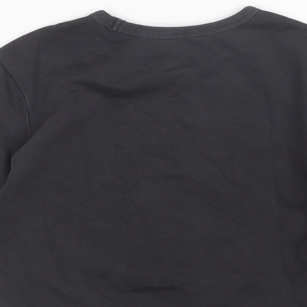 George Boys Grey Round Neck  Cotton Pullover Jumper Size 2-3 Years