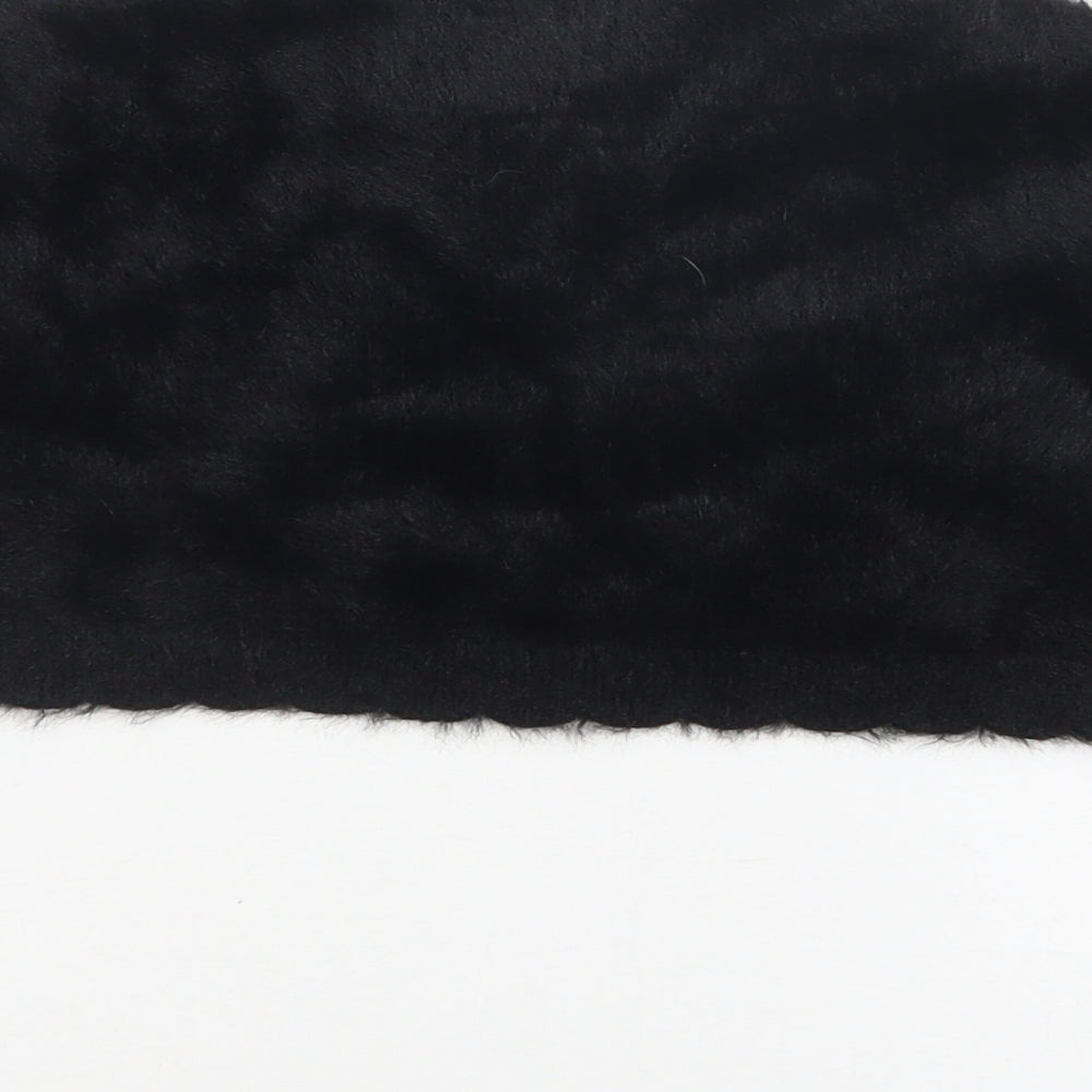 NEXT Girls Black Round Neck  Acrylic Shrug Jumper Size 5-6 Years
