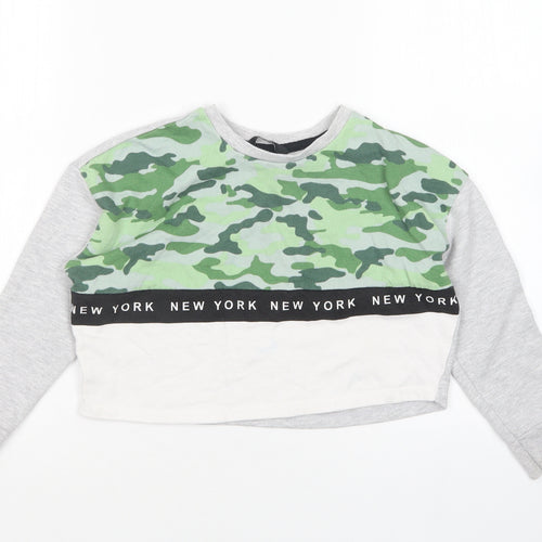 George Girls Multicoloured Camouflage Camel Pullover Sweatshirt Size 5-6 Years