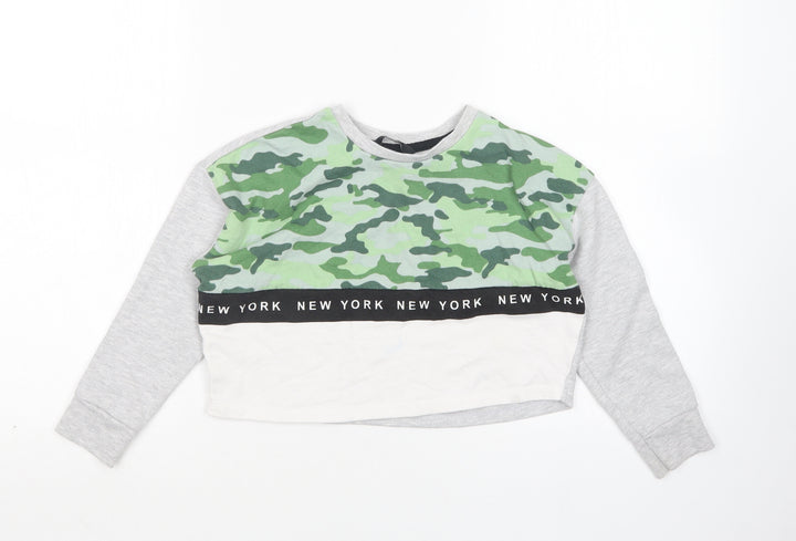George Girls Multicoloured Camouflage Camel Pullover Sweatshirt Size 5-6 Years