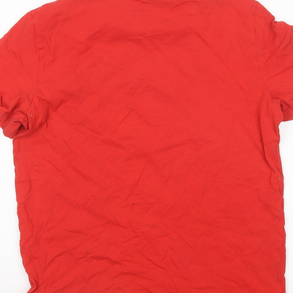 PUMA Boys Red  Cotton Basic T-Shirt Size 15-16 Years Round Neck
