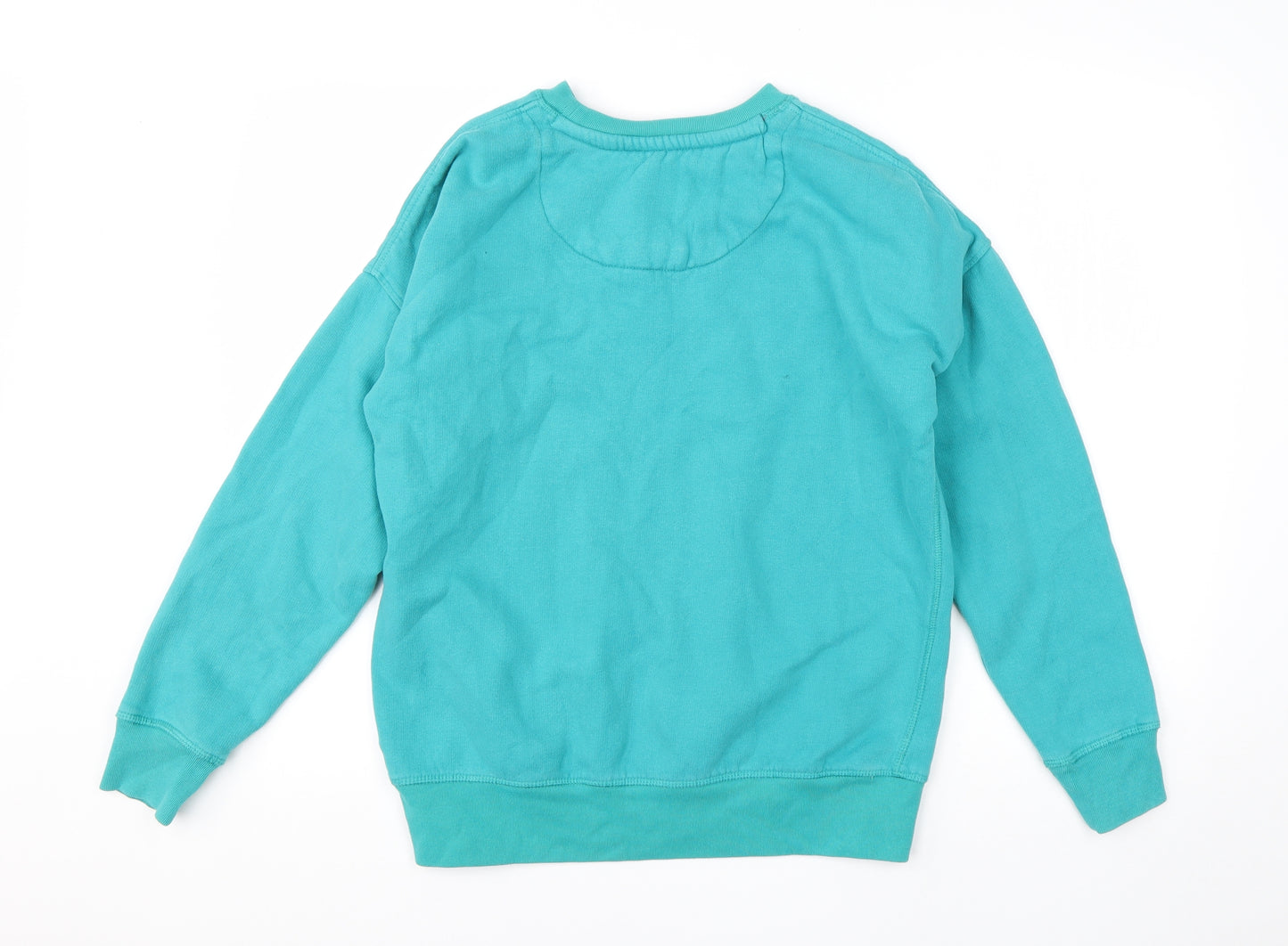 Jack Wills Womens Green  Cotton Pullover Sweatshirt Size 8