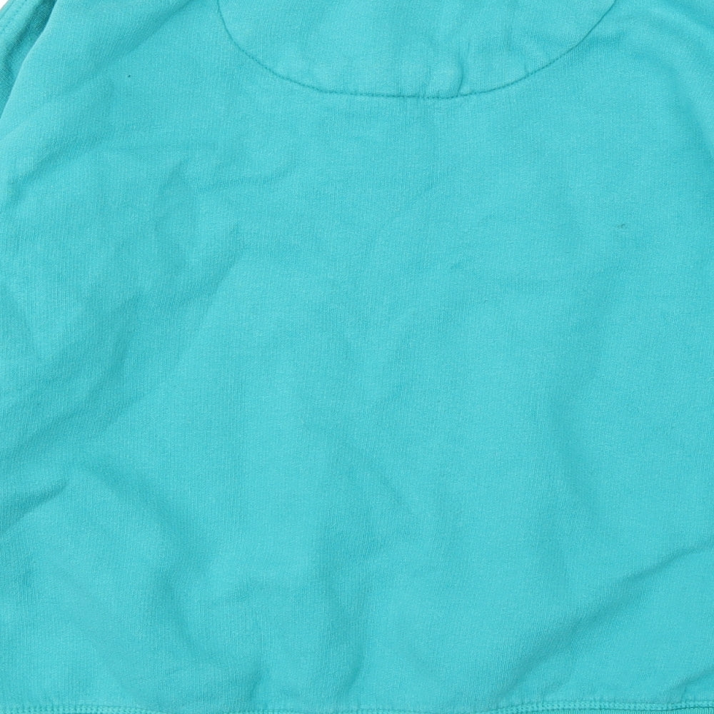 Jack Wills Womens Green  Cotton Pullover Sweatshirt Size 8