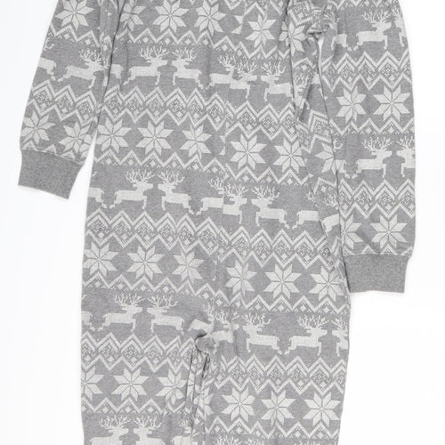 George Boys Grey Fair Isle Cotton  One Piece Size 12-13 Years   - christmas