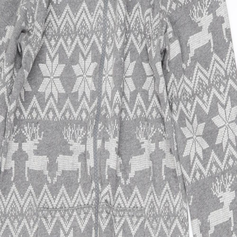 George Boys Grey Fair Isle Cotton  One Piece Size 12-13 Years   - christmas