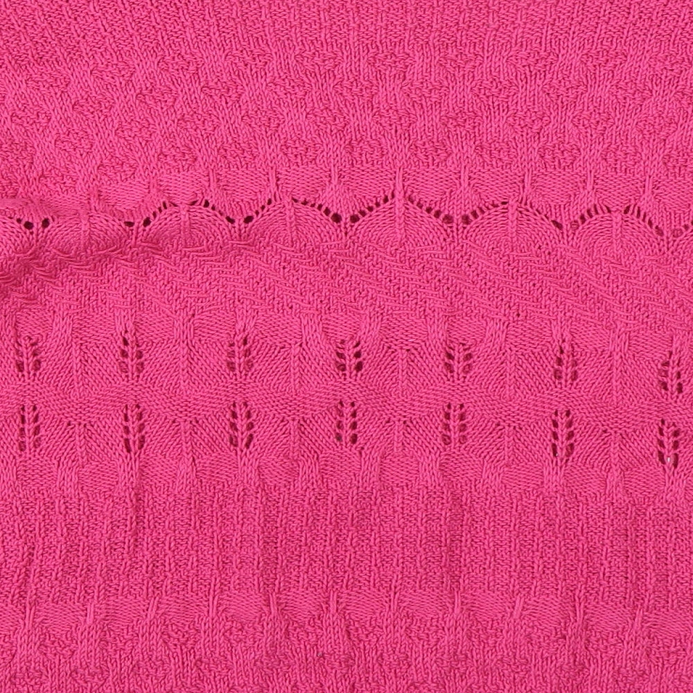NEXT Womens Pink Round Neck  Cotton Pullover Jumper Size M