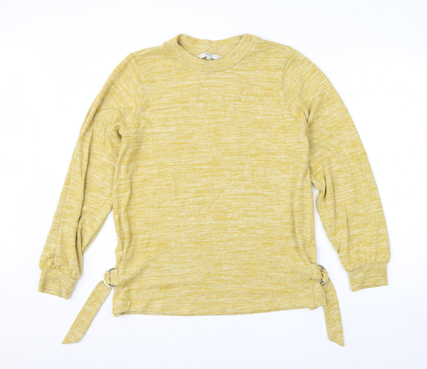 NEXT Womens Yellow Round Neck  Viscose Pullover Jumper Size 12