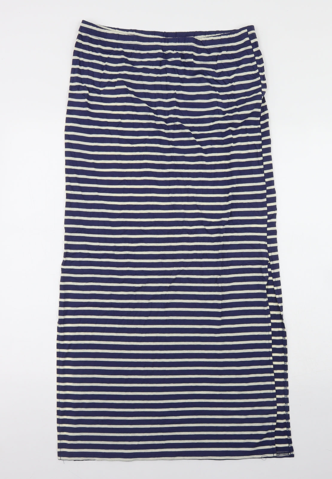 Atmosphere Womens Blue Striped Viscose A-Line Skirt Size 16