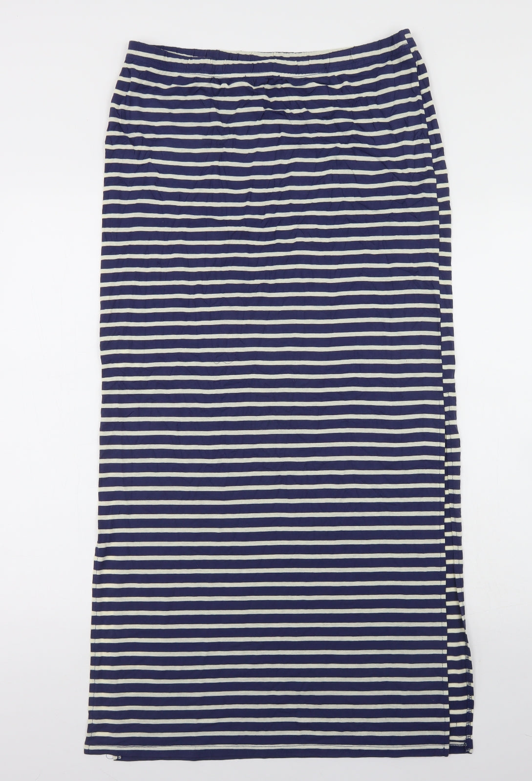 Atmosphere Womens Blue Striped Viscose A-Line Skirt Size 16