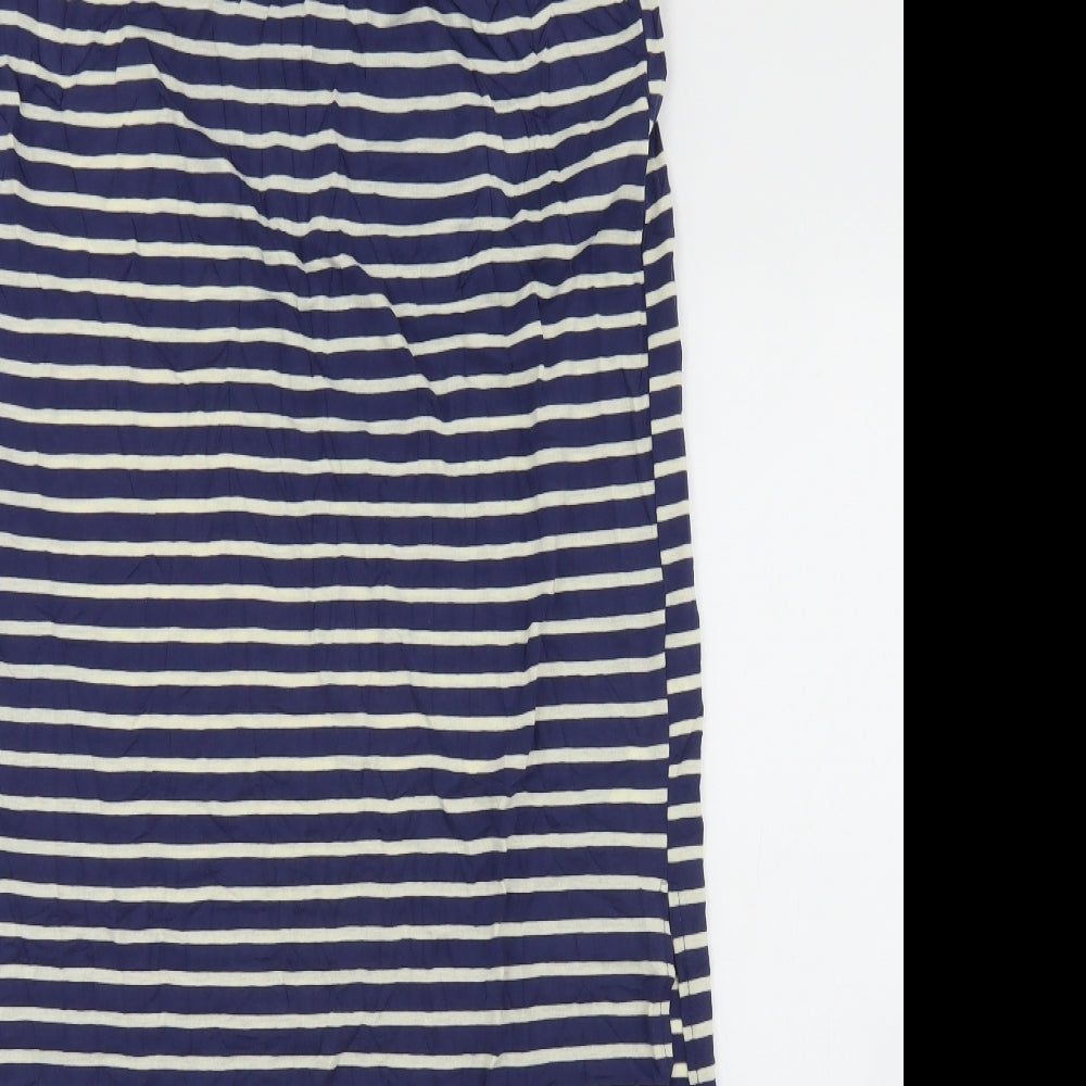 Atmosphere Womens Blue Striped Viscose A-Line Skirt Size 16