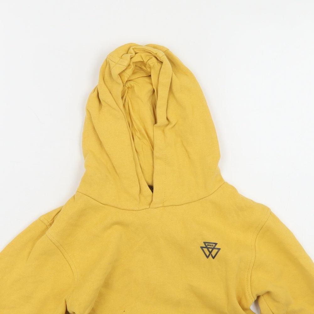 George Boys Yellow  Cotton Pullover Hoodie Size 5-6 Years