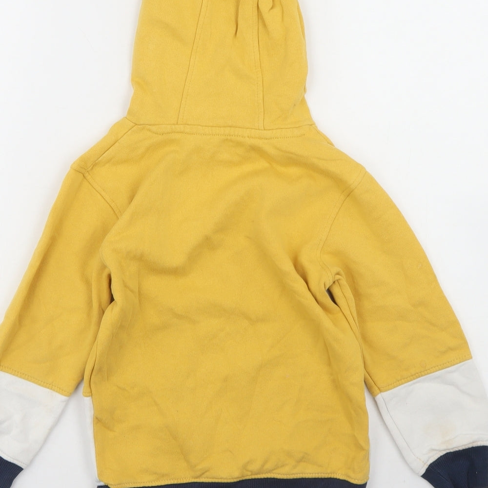 George Boys Yellow  Cotton Pullover Hoodie Size 5-6 Years