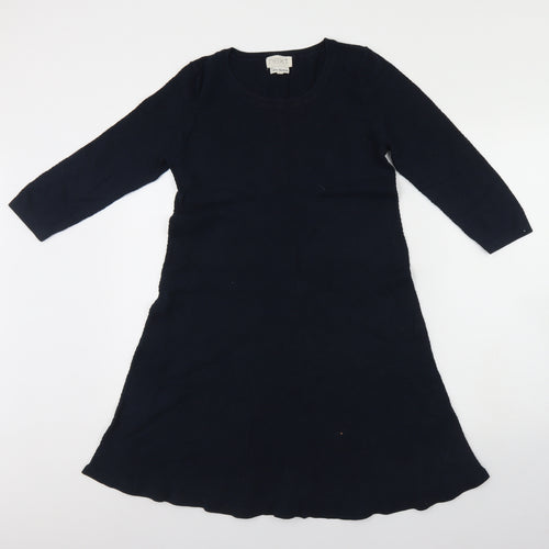 NEXT Womens Black  Cotton Jumper Dress  Size 12  Round Neck