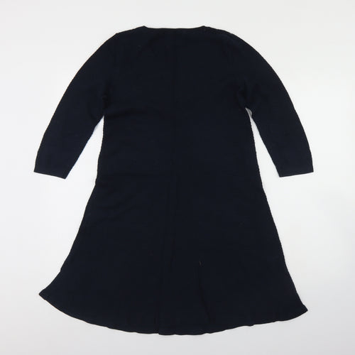 NEXT Womens Black  Cotton Jumper Dress  Size 12  Round Neck