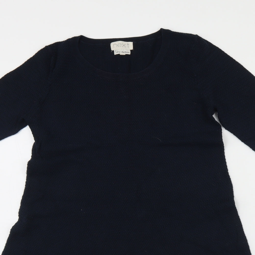 NEXT Womens Black  Cotton Jumper Dress  Size 12  Round Neck