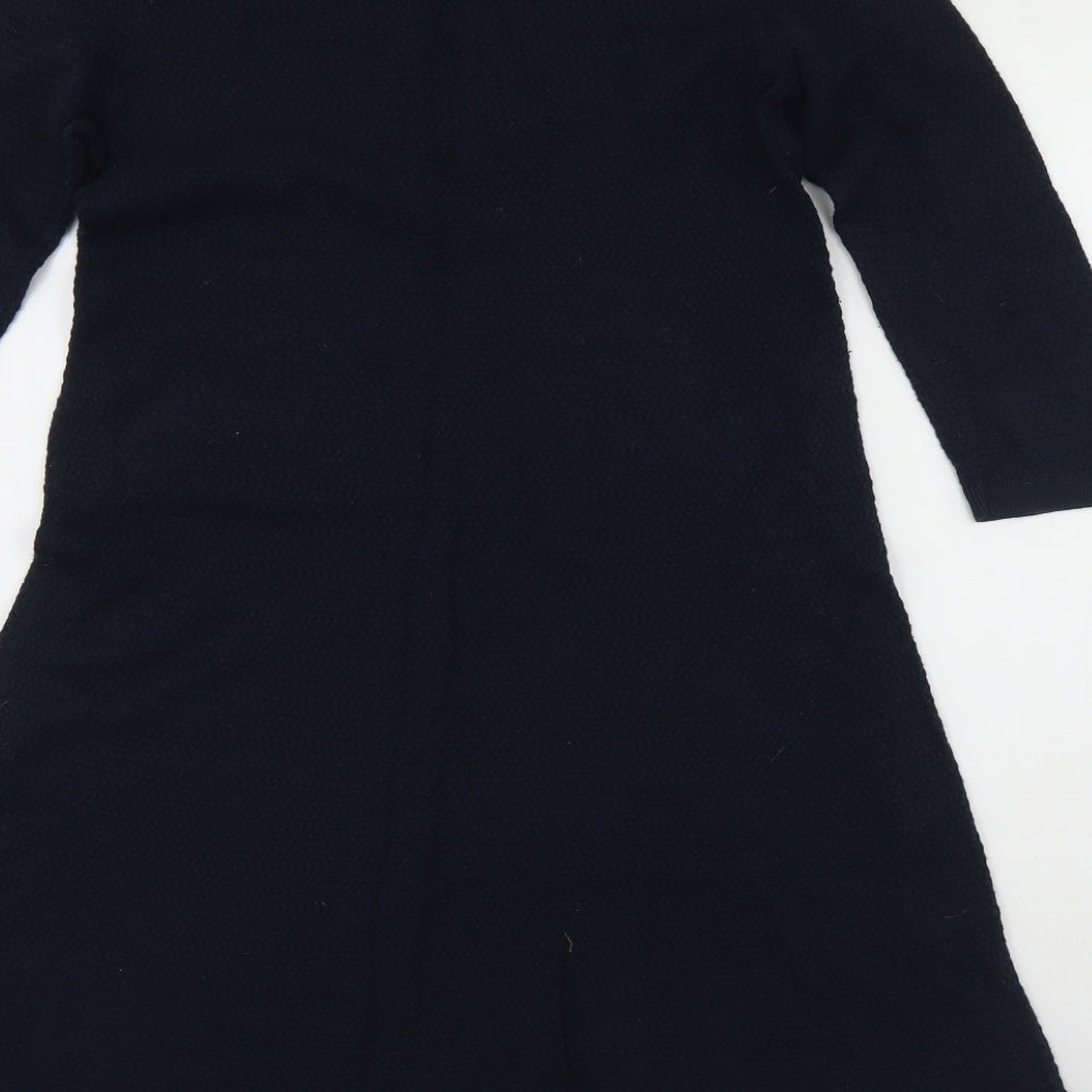 NEXT Womens Black  Cotton Jumper Dress  Size 12  Round Neck