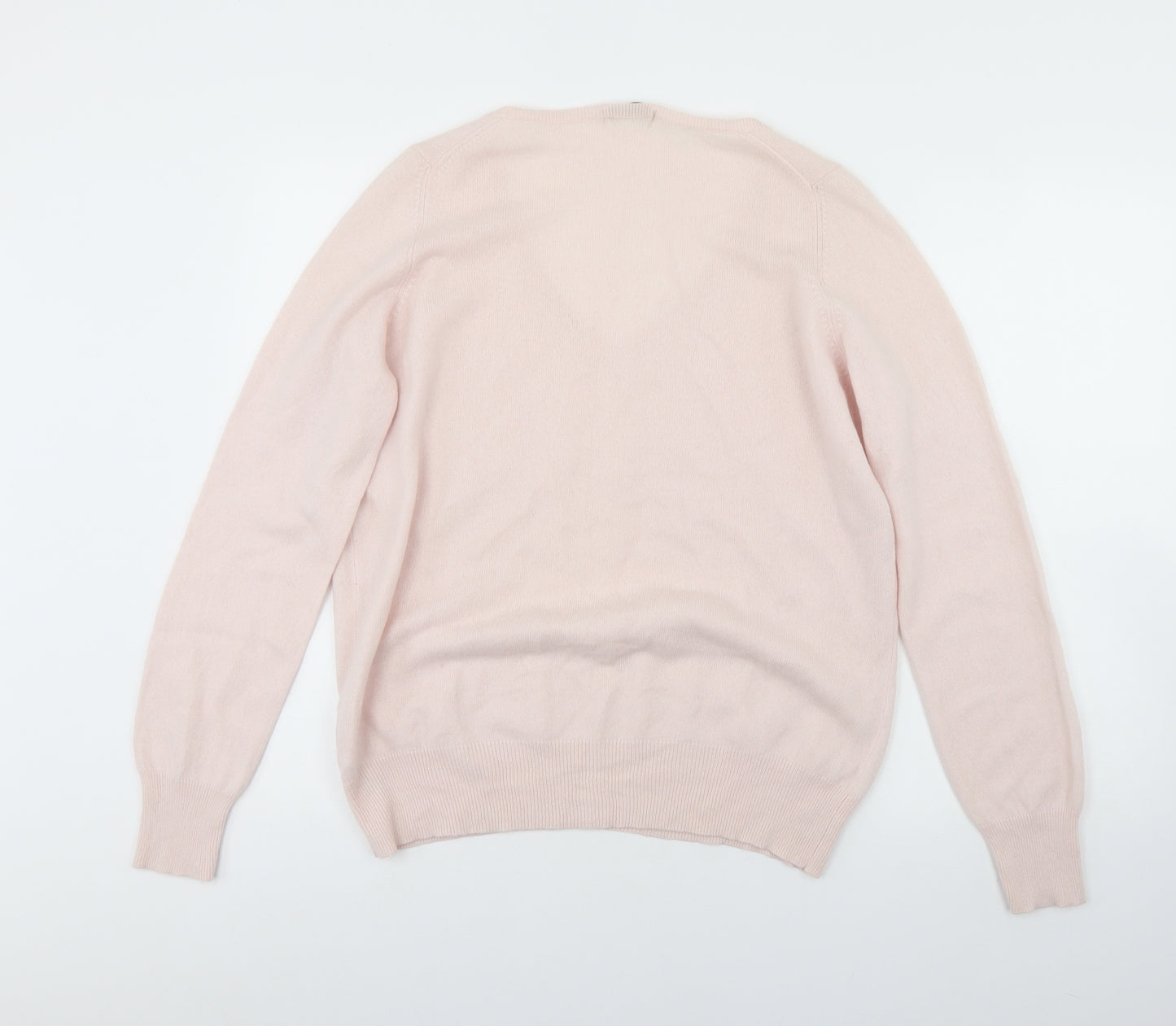 Autograph Womens Pink V-Neck  Cashmere Pullover Jumper Size 18