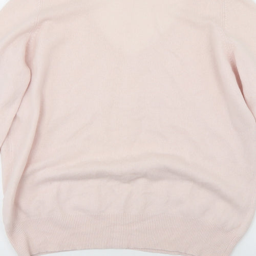 Autograph Womens Pink V-Neck  Cashmere Pullover Jumper Size 18