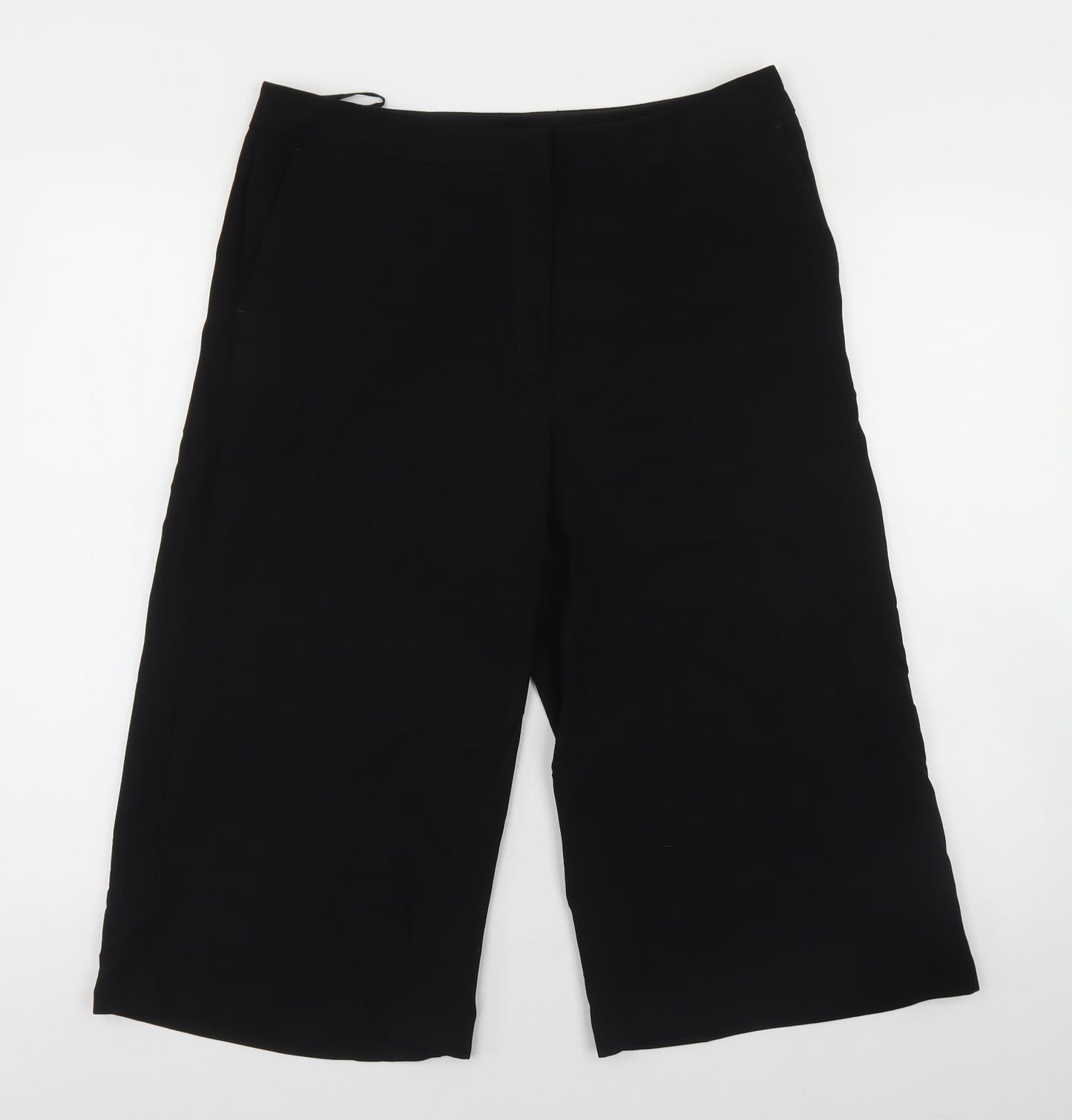 TU Womens Black  Polyester Cargo Shorts Size 12 L15 in Regular