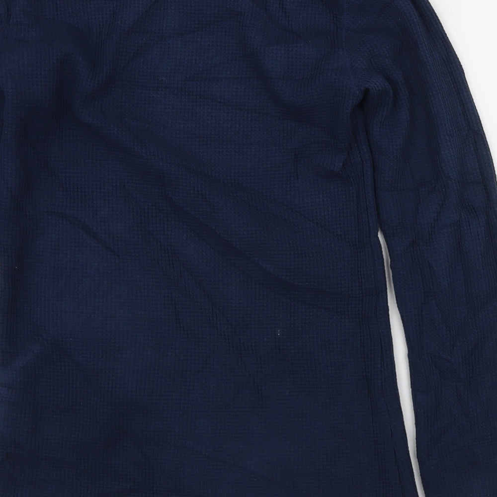 Cedar Wood State Mens Blue Round Neck  Cotton Pullover Jumper Size M