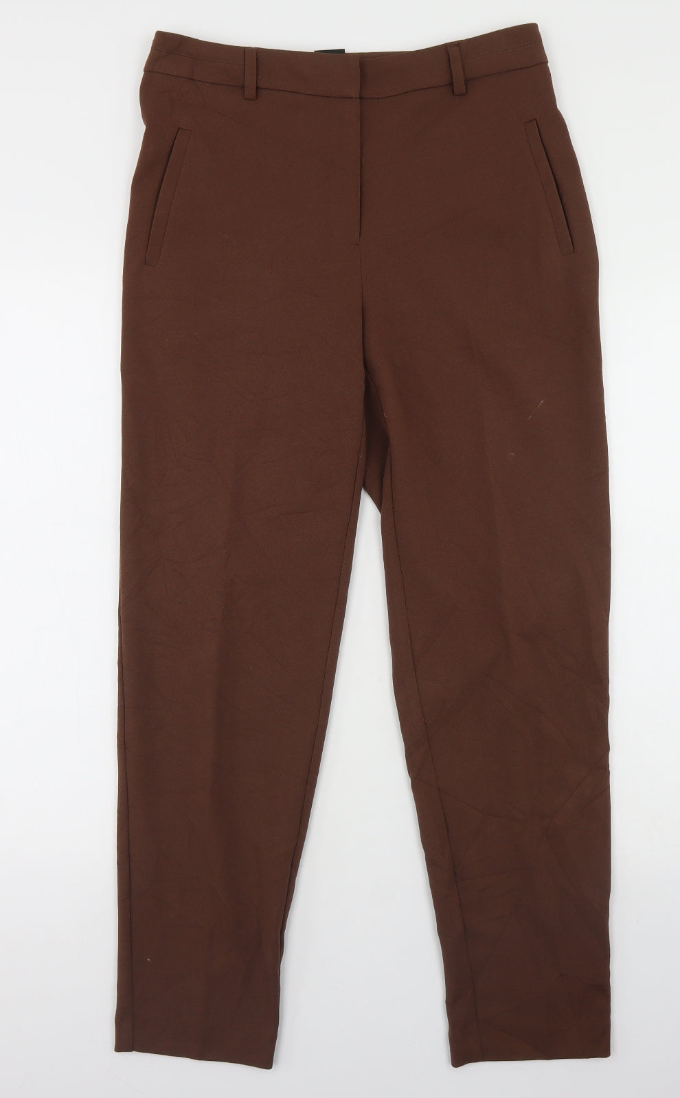 Roman Womens Brown  Polyester Dress Pants Trousers Size 10 L26 in Regular