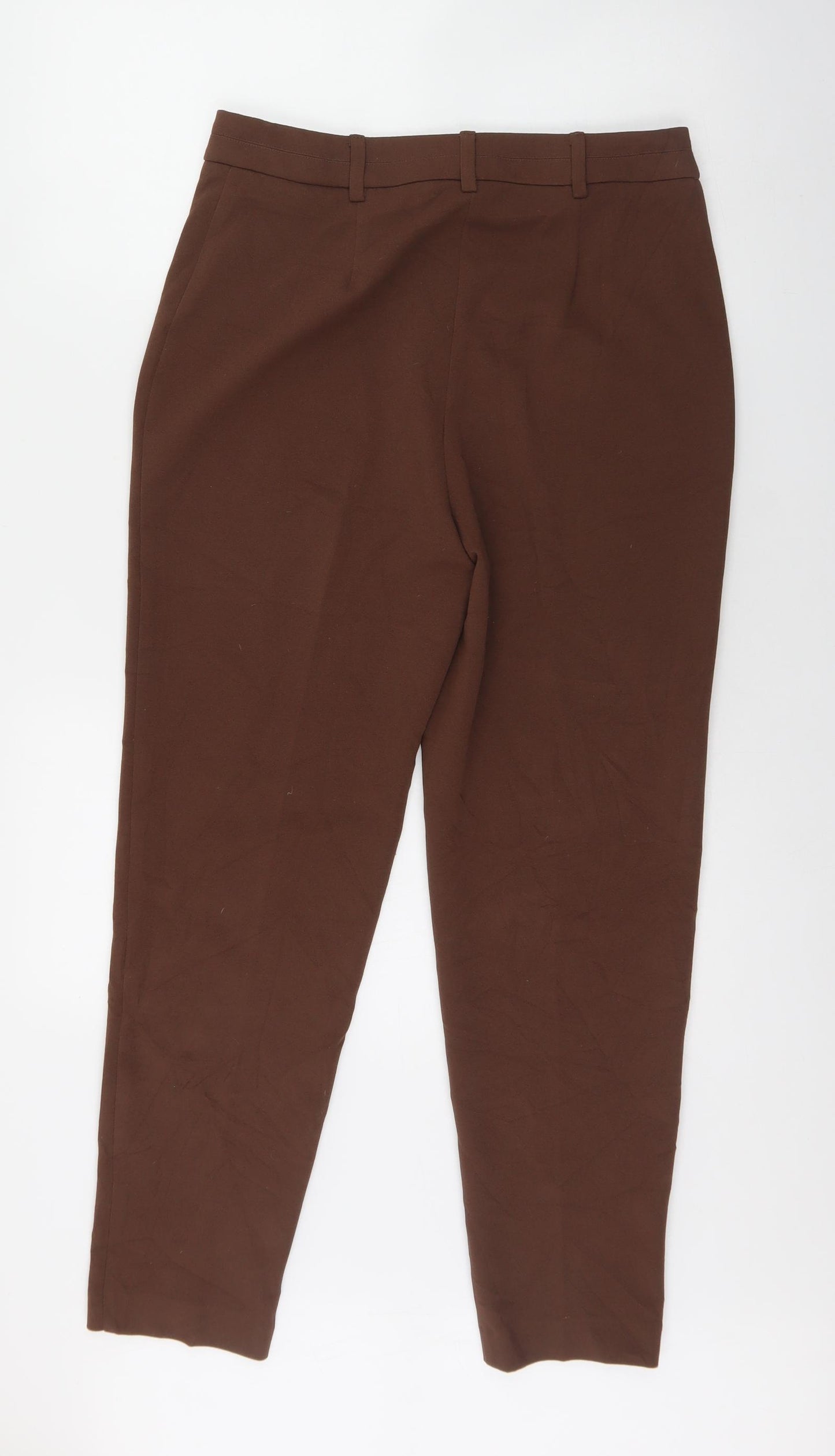 Roman Womens Brown  Polyester Dress Pants Trousers Size 10 L26 in Regular