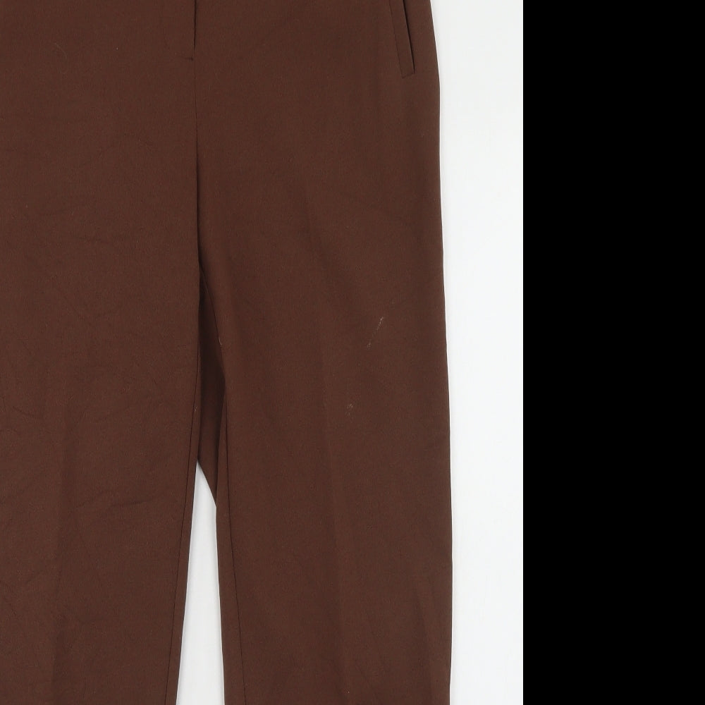 Roman Womens Brown  Polyester Dress Pants Trousers Size 10 L26 in Regular