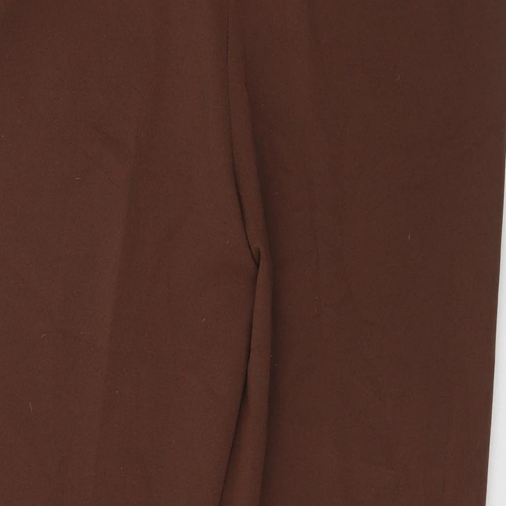 Roman Womens Brown  Polyester Dress Pants Trousers Size 10 L26 in Regular