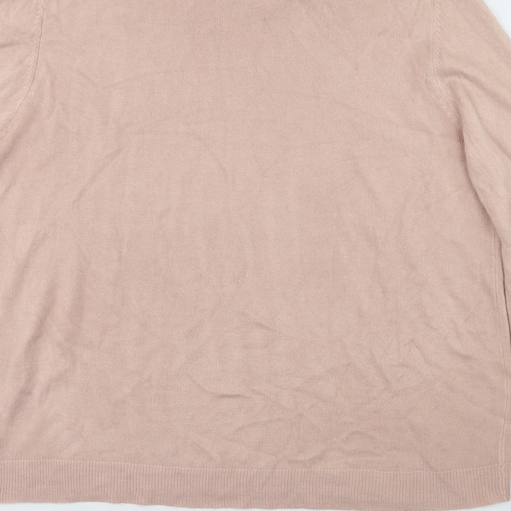 Originals Womens Pink Round Neck  Acrylic Pullover Jumper Size 22