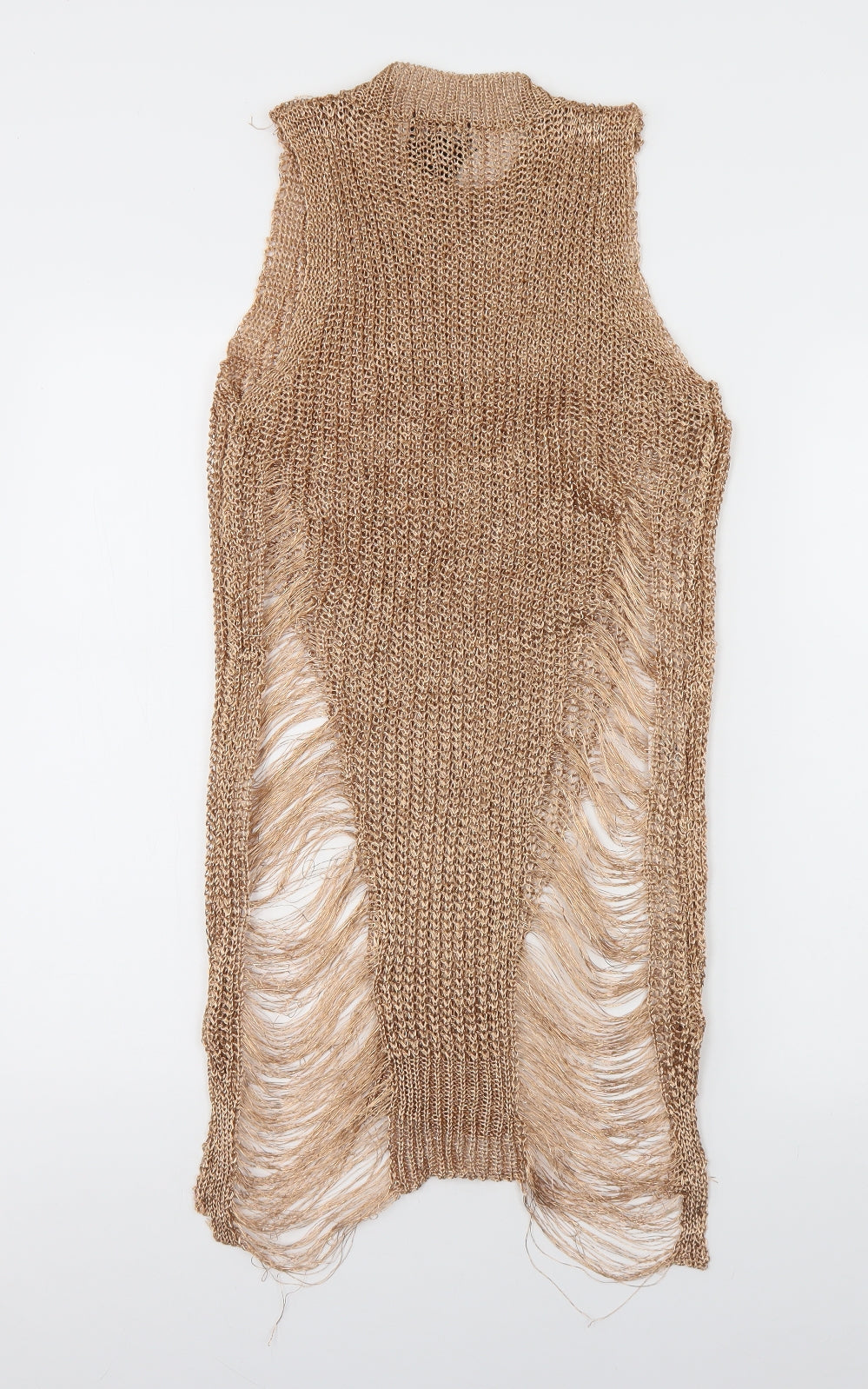 I-X London Womens Gold  Polyester Pencil Dress  Size 14  Round Neck