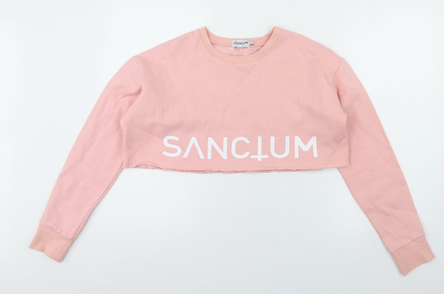 Sanctum Womens Pink  Cotton Cape Sweatshirt Size S