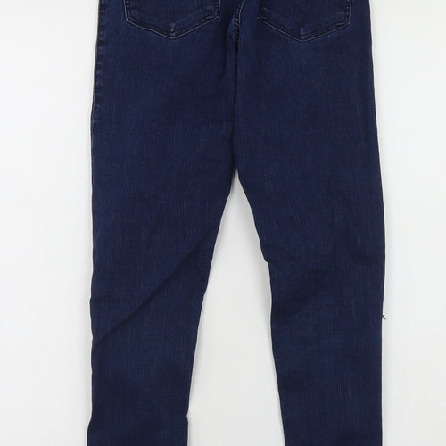 Topshop Womens Blue  Cotton Skinny Jeans Size 28 in L26 in Regular