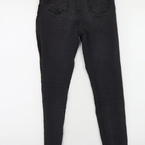 Boohoo Womens Black  Cotton Skinny Jeans Size 6 L24 in Regular
