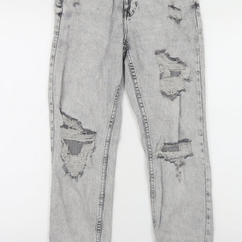 Denim Co Womens Grey  Cotton Mom Jeans Size 10 L26 in Regular