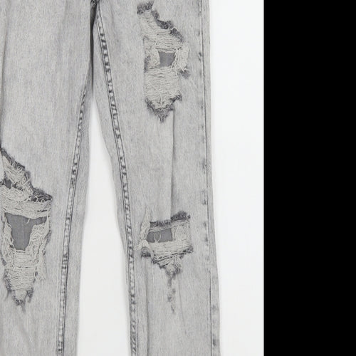Denim Co Womens Grey  Cotton Mom Jeans Size 10 L26 in Regular