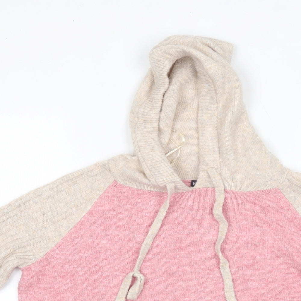 M&S Womens Multicoloured  Acrylic Pullover Hoodie Size S