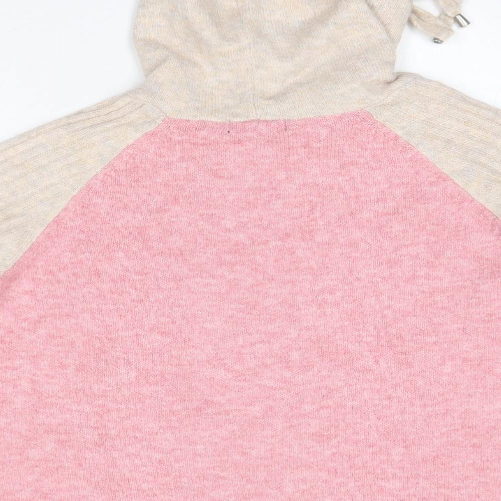 M&S Womens Multicoloured  Acrylic Pullover Hoodie Size S