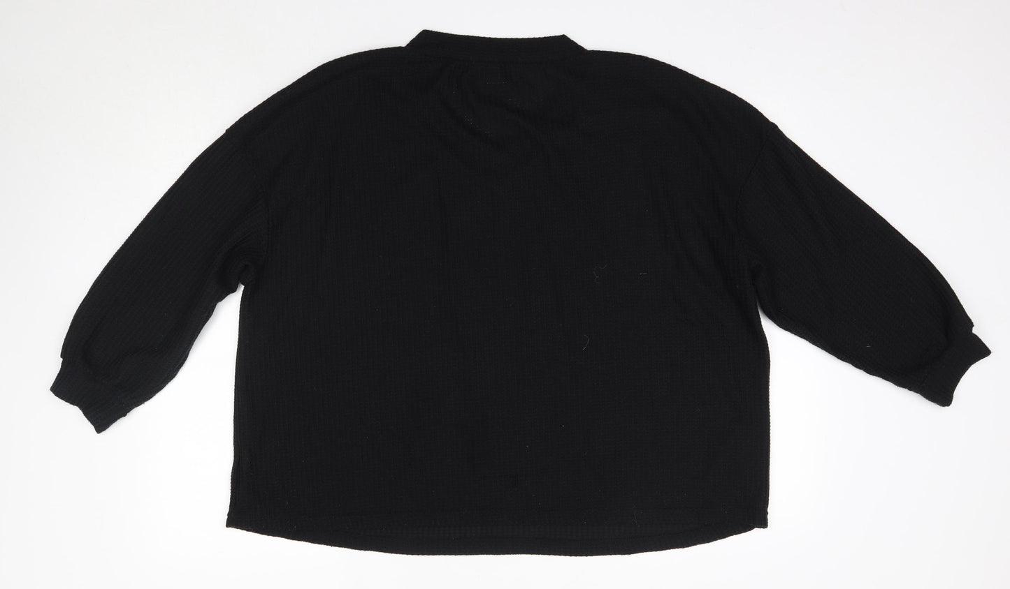 SheIn Womens Black Round Neck  Polyester Pullover Jumper Size XL