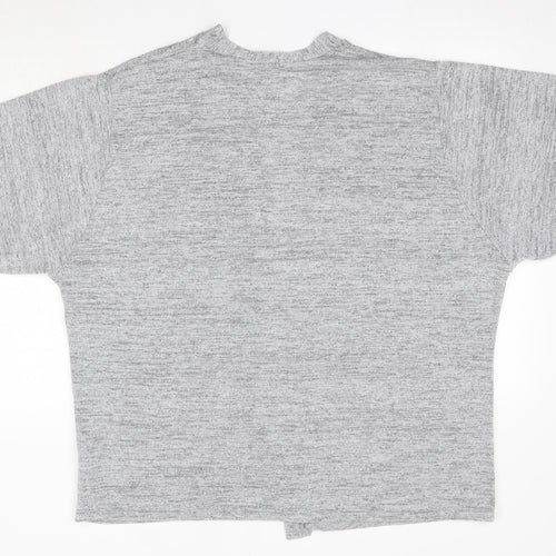 New Look Womens Grey V-Neck  Viscose Cardigan Jumper Size 22