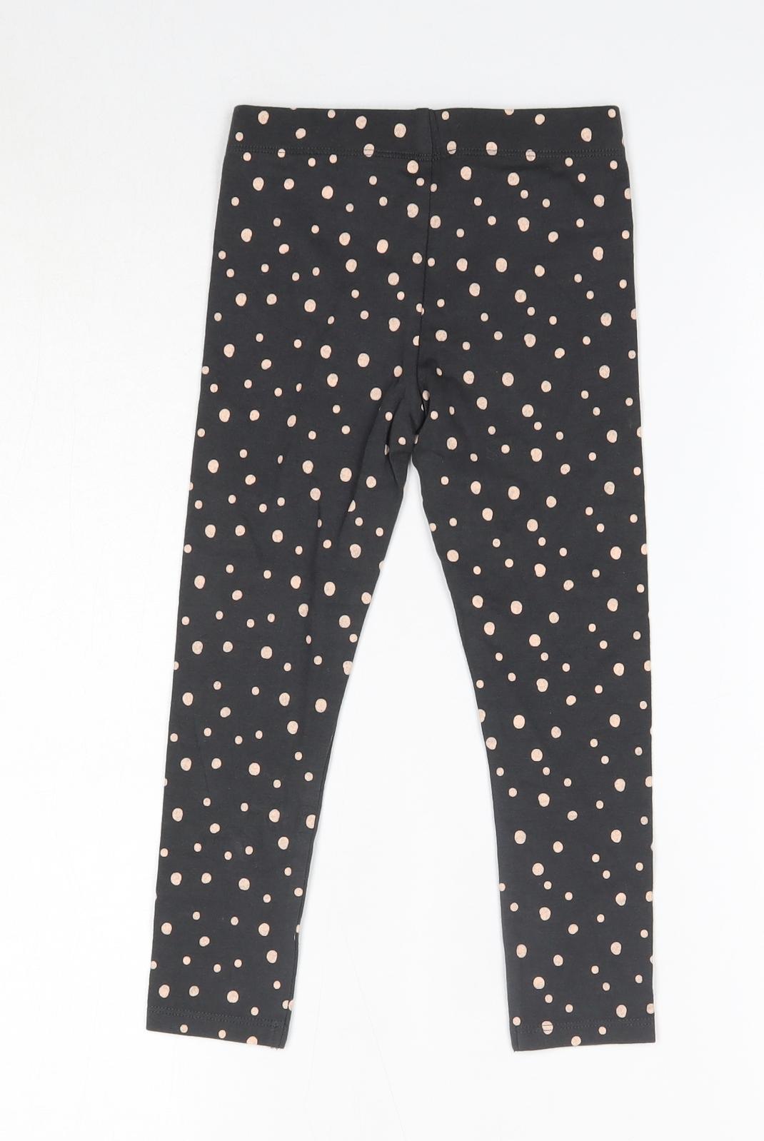 Nutmeg Girls Grey  Cotton Jegging Trousers Size 4-5 Years  Regular