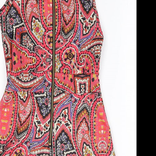 Matalan Girls Multicoloured Floral Polyester A-Line  Size 9 Years  Round Neck