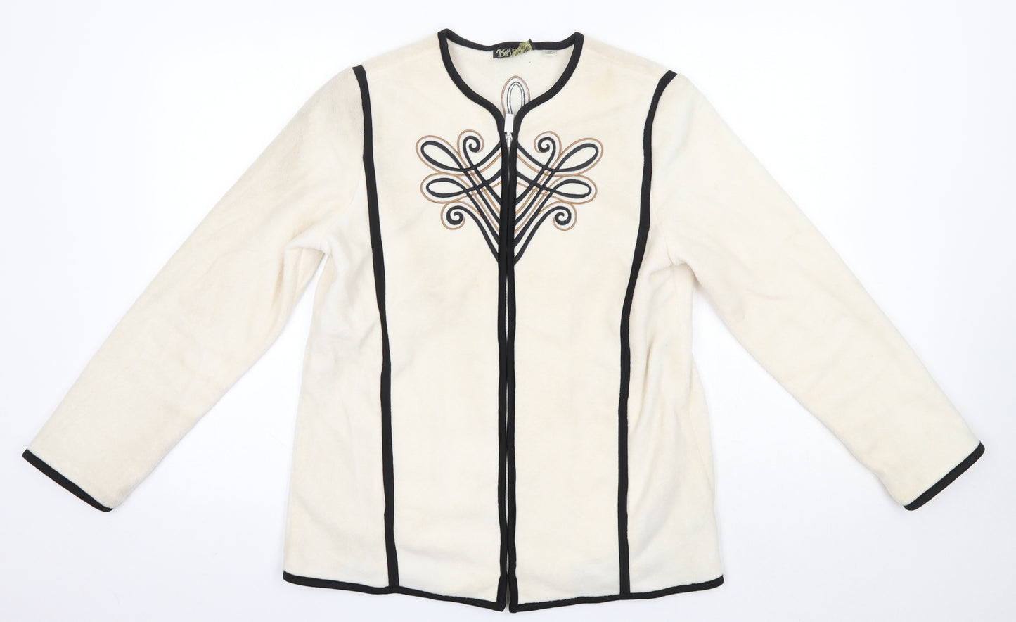 Bob Mackie Womens Ivory   Jacket  Size XS