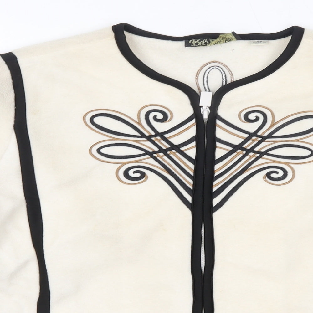 Bob Mackie Womens Ivory   Jacket  Size XS
