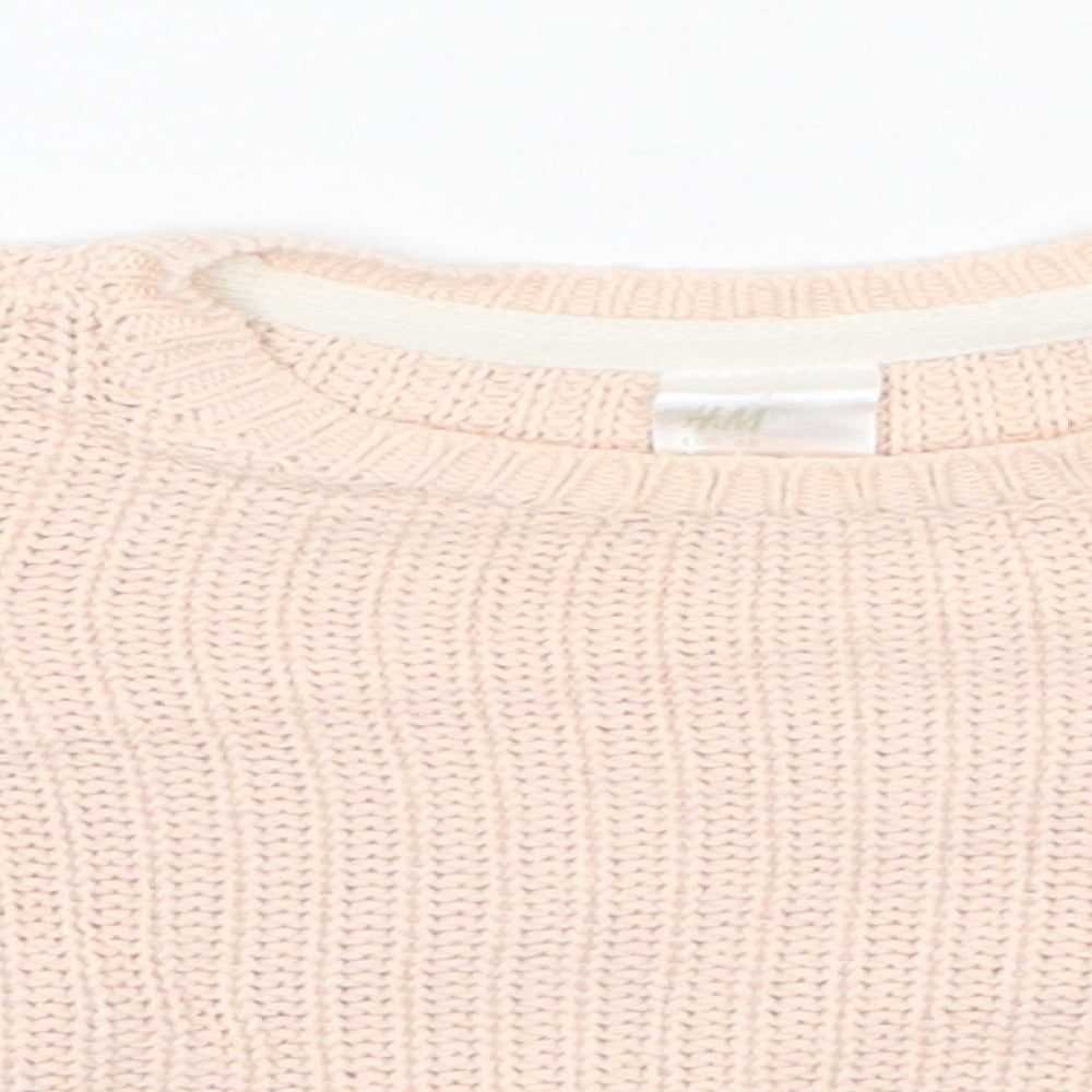 H&M Baby Pink  Cotton Pullover Jumper Size 3-6 Months