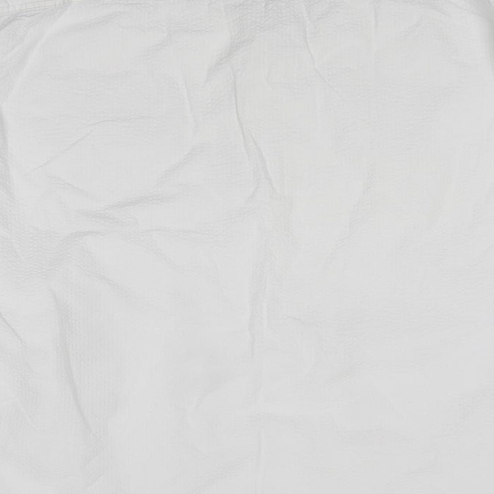 F&F Mens White  Cotton  Button-Up Size XL Round Neck
