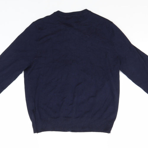 Marks and Spencer Womens Blue Round Neck  Viscose Cardigan Jumper Size 12