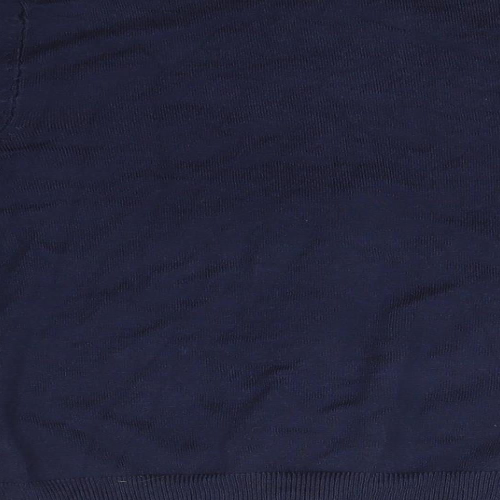 Marks and Spencer Womens Blue Round Neck  Viscose Cardigan Jumper Size 12