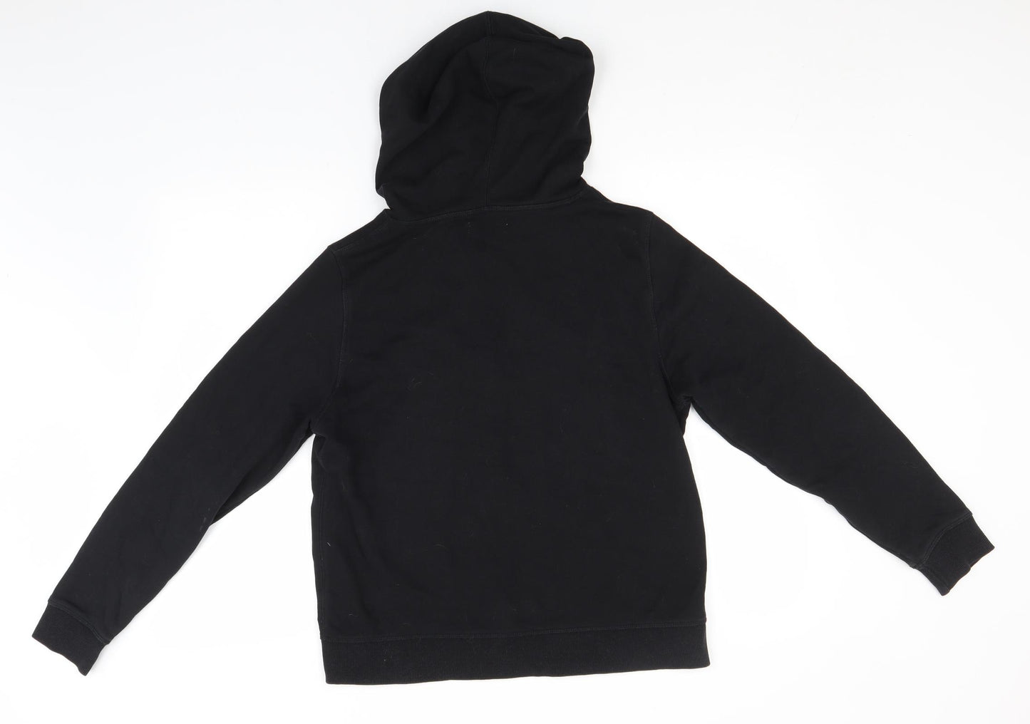 Papaya Womens Black  Cotton Henley Hoodie Size M