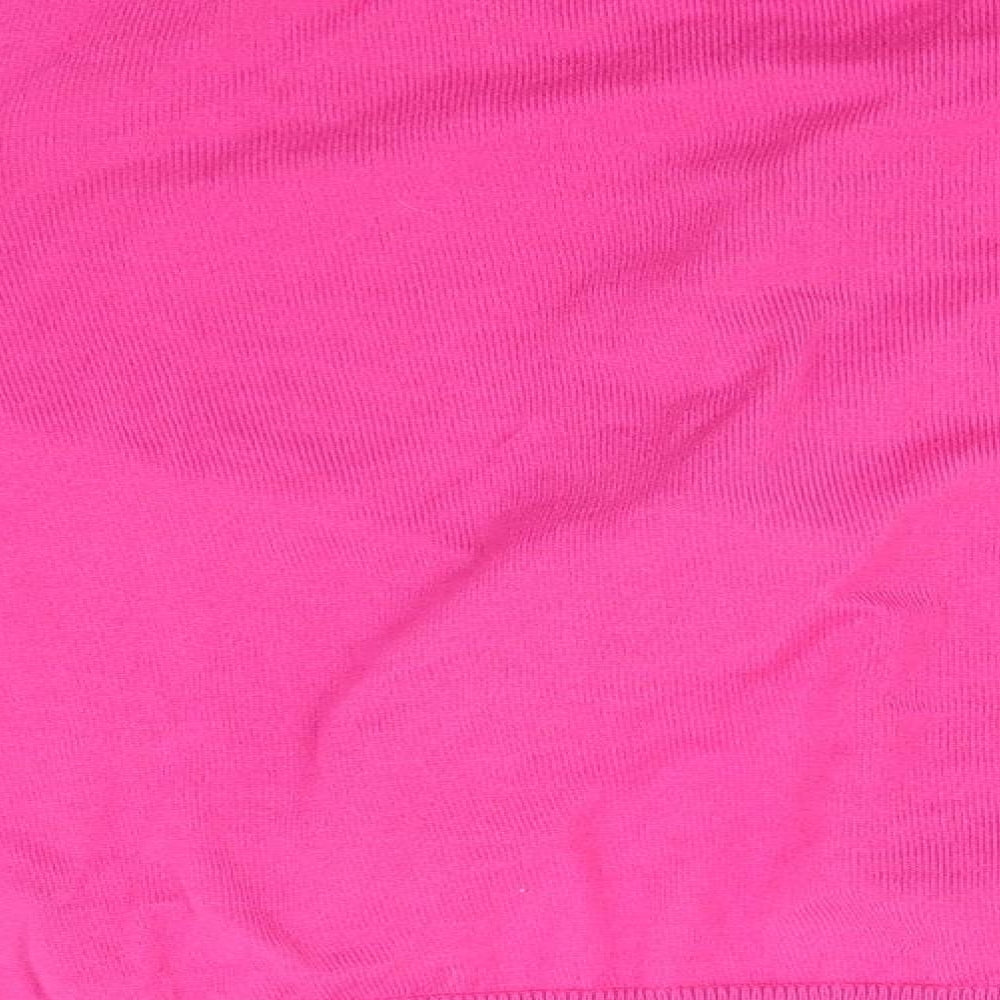 George Womens Pink Round Neck  Polyester Cardigan Jumper Size 10